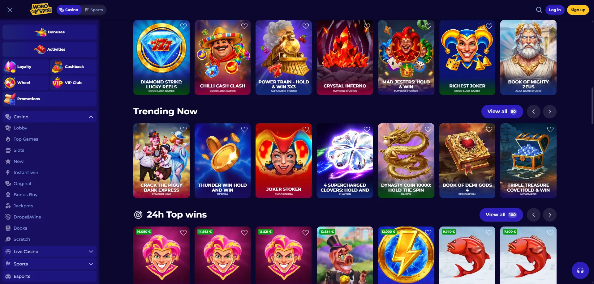 Morospin Casino giochi slot online migliori titoli disponibili 2026